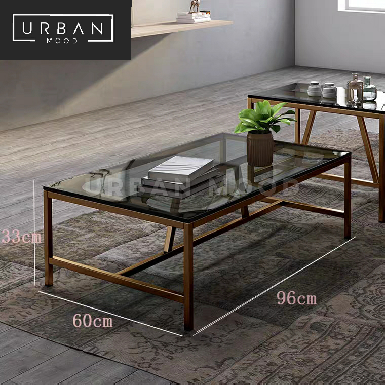 HALE Minimalist Glass Coffee Table