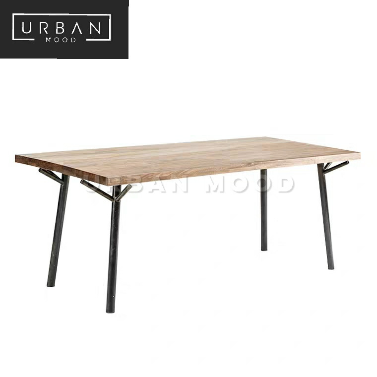 TEASE Modern Industrial Solid Wood Study Table