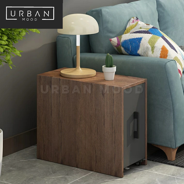 MUSTER Rustic Side Table Shelf – Urban Mood