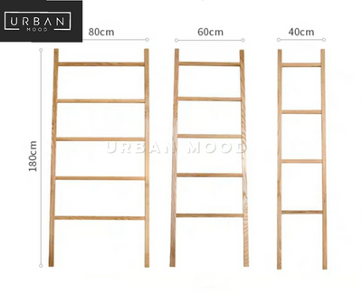 GALVIN Rustic Wooden Ladder Rack