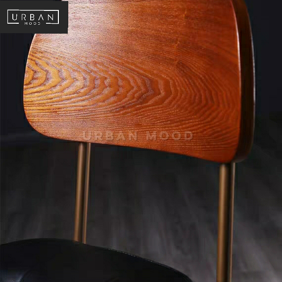 WARDEN Industrial Walnut Bar Chair