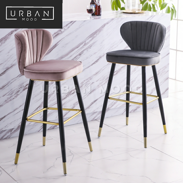 CORAL Luxury Velvet Bar Chair