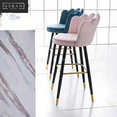 PETAL Modern Velvet Bar Chair