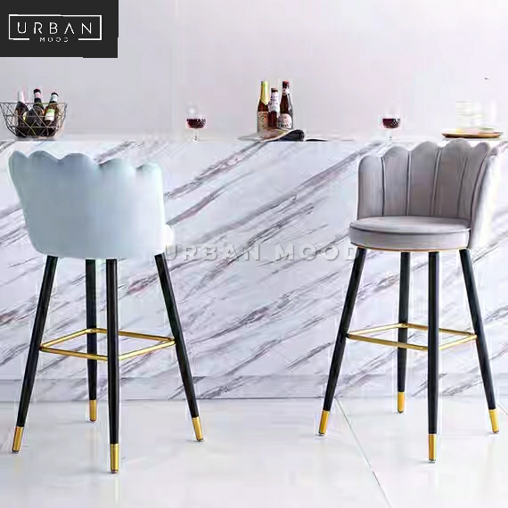 PETAL Modern Velvet Bar Chair