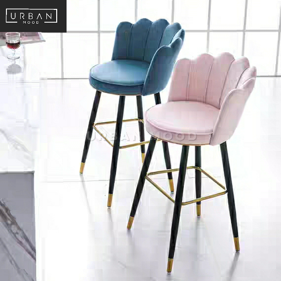 PETAL Modern Velvet Bar Chair