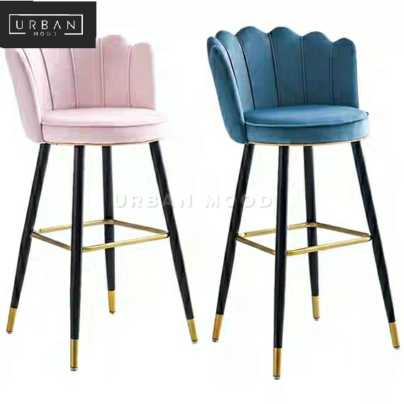 PETAL Modern Velvet Bar Chair