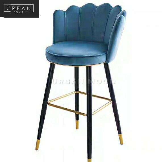 PETAL Modern Velvet Bar Chair