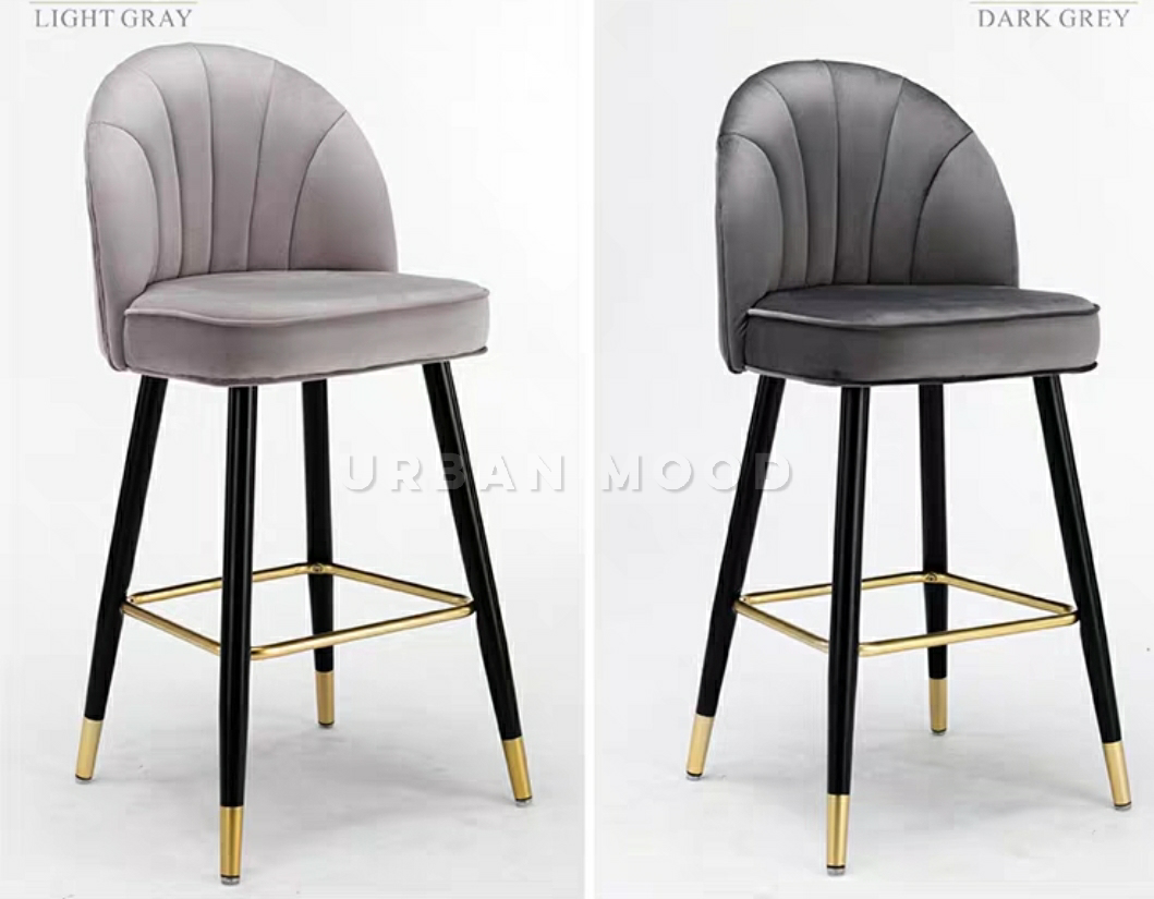 CHELL Modern Velvet Bar Chair