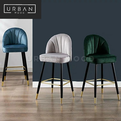 CHELL Modern Velvet Bar Chair