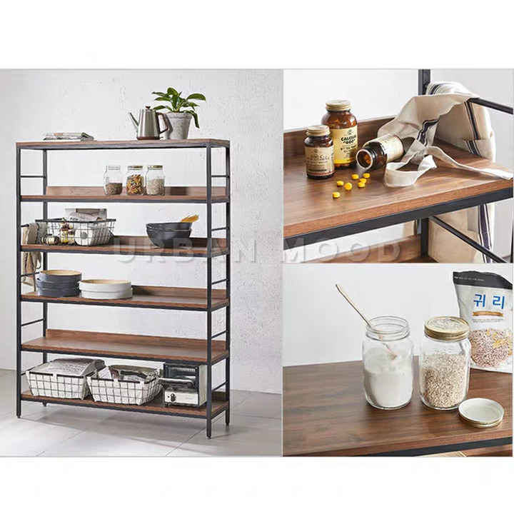 LESTER Industrial Solid Wood Shelf