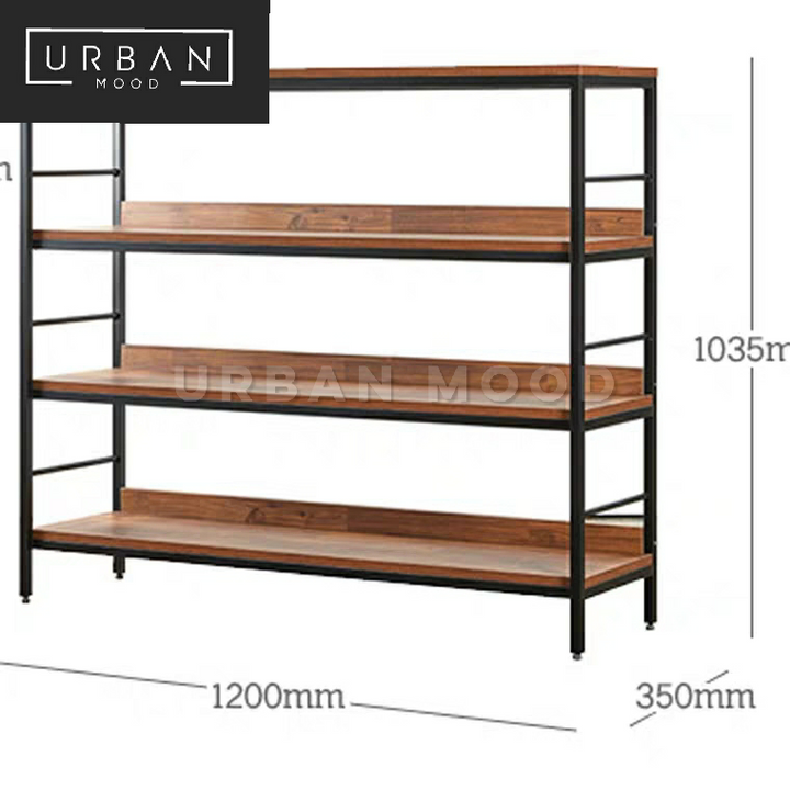 LESTER Industrial Solid Wood Shelf