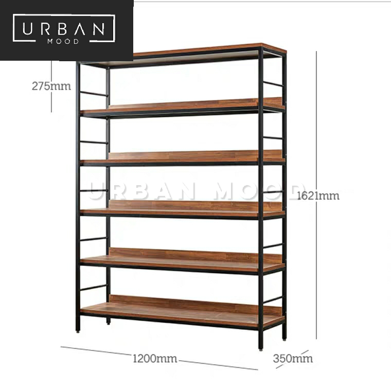 LESTER Industrial Solid Wood Shelf