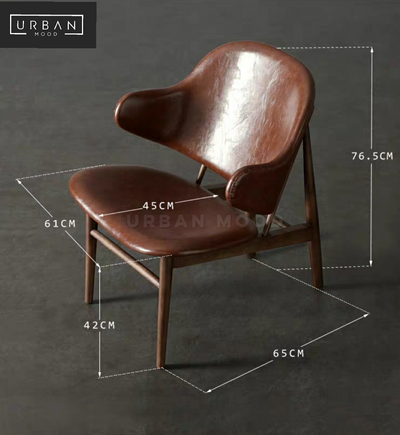 GALLEY Industrial Faux Leather Armchair