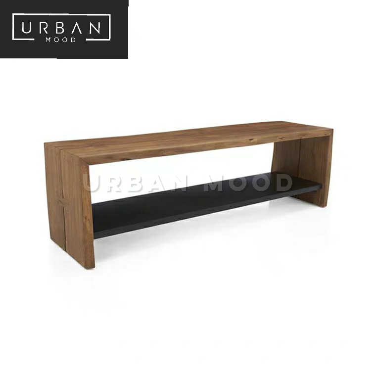 LINEAR Industrial Solid Wood Bench