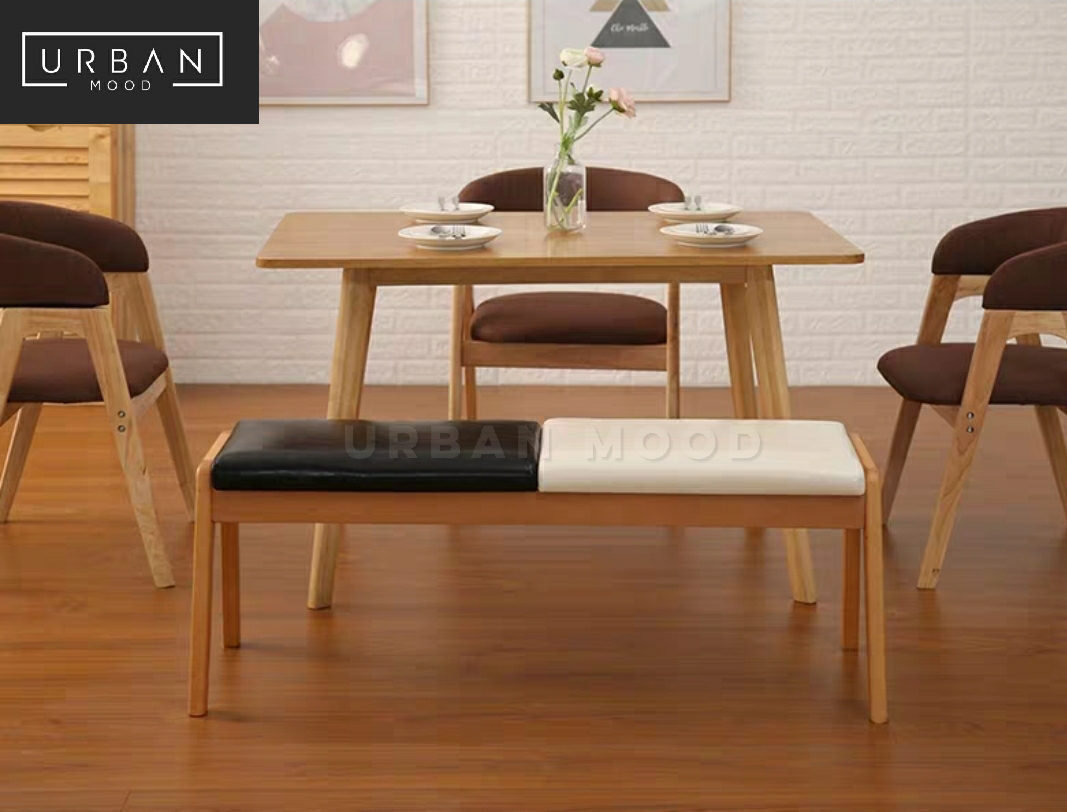 TANNY Scandinavian Solid Wood Dining Bench