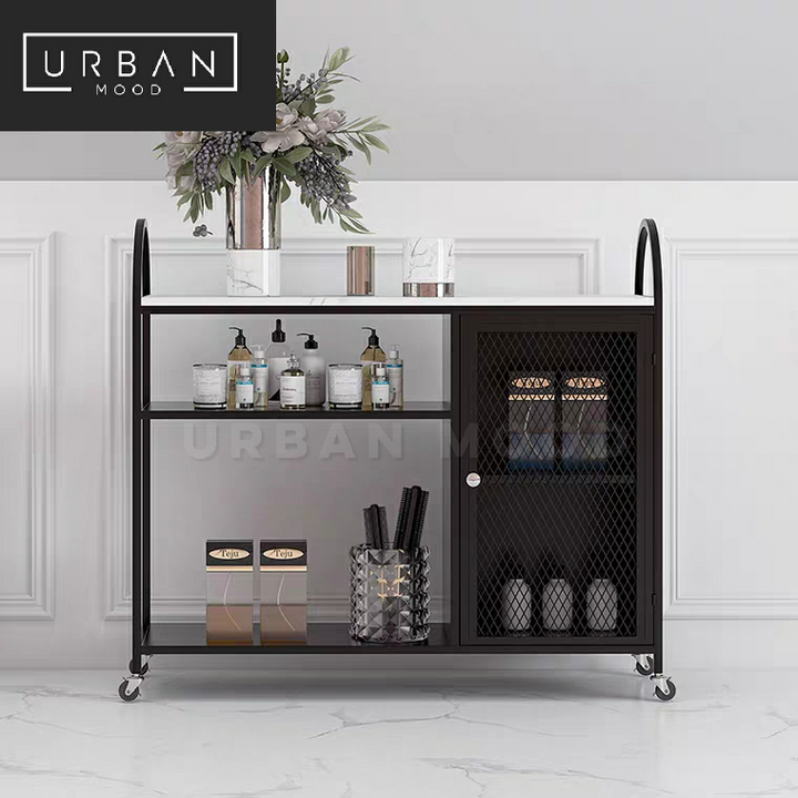 VISCERA Modern Marble Kitchen Trolley