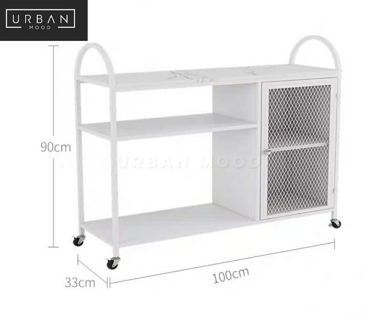 VISCERA Modern Marble Kitchen Trolley