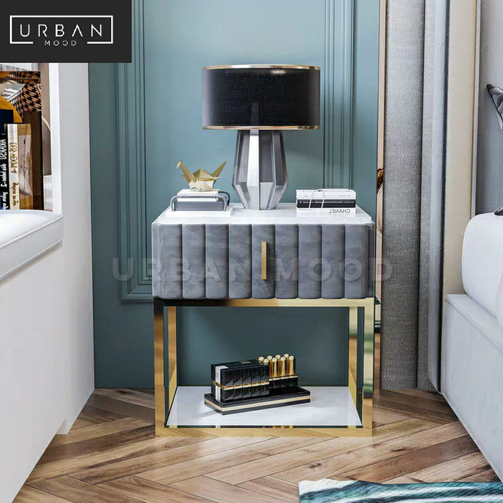 KYLIE Modern Marble Bedside Table