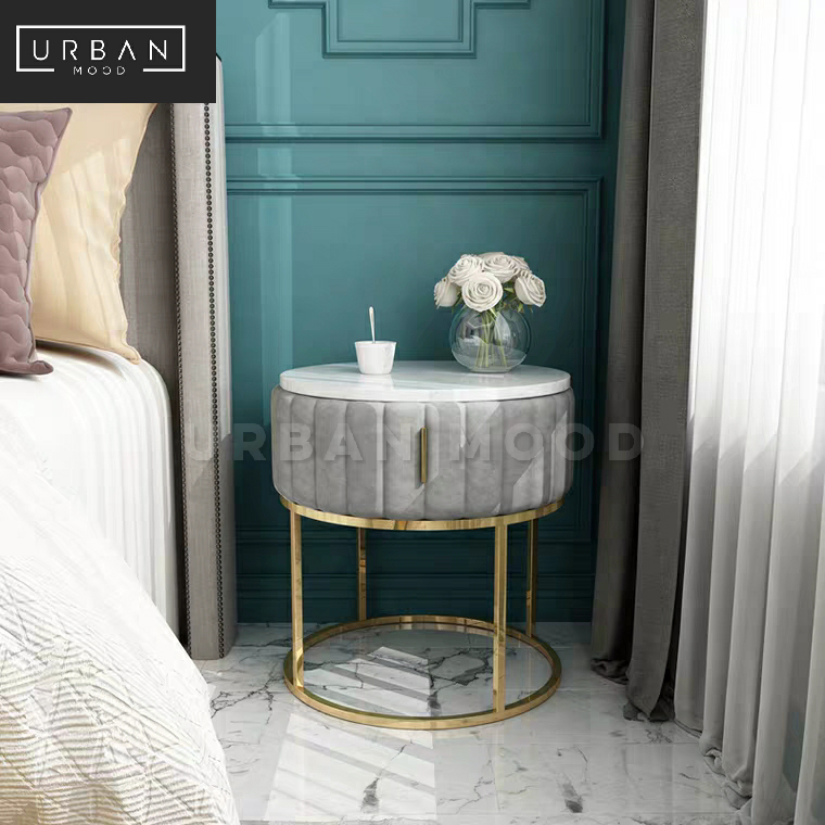 MILLIE Modern Marble Bedside Table