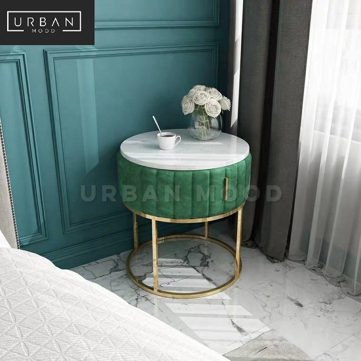 MILLIE Modern Marble Bedside Table