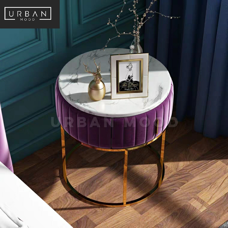 MILLIE Modern Marble Bedside Table