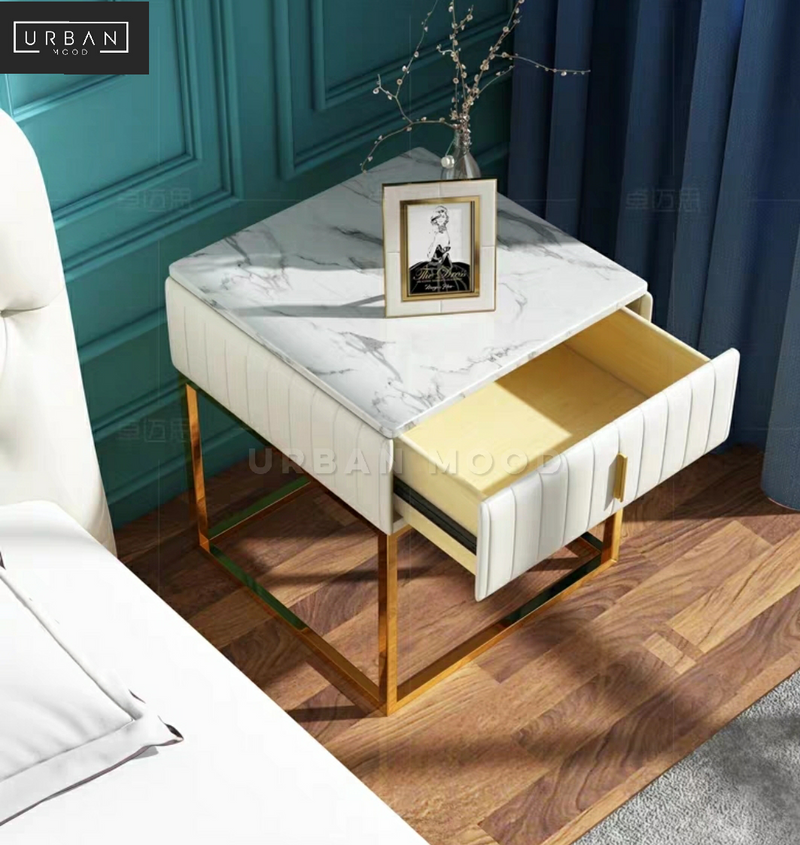 KYLIE Modern Marble Bedside Table