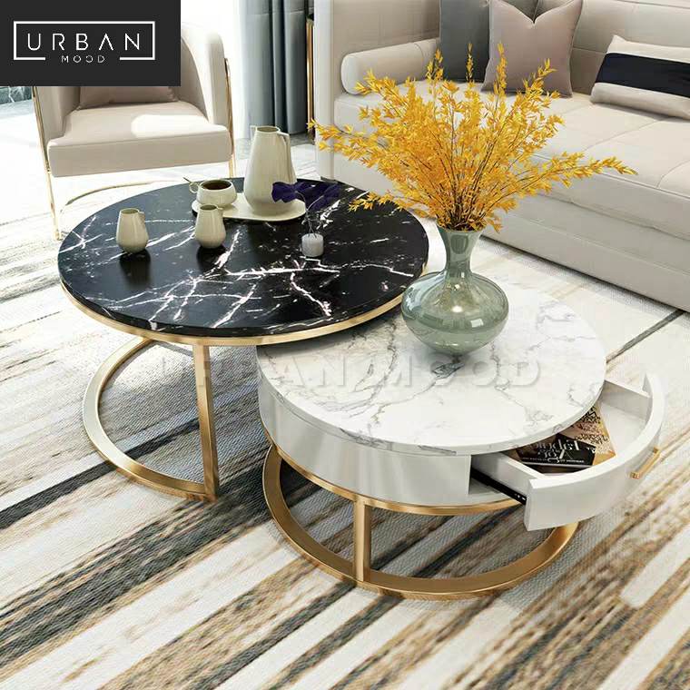 TIANA Modern Marble Nesting Coffee Table