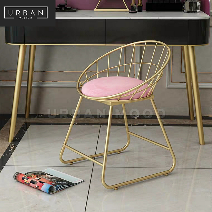 GOLDIE Modern Caged Back Vanity Chair