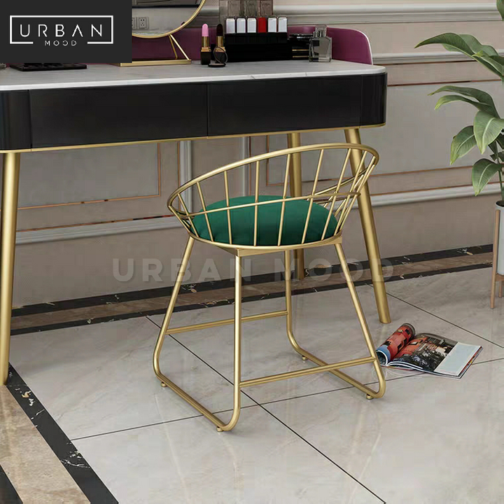 GOLDIE Modern Caged Back Vanity Chair