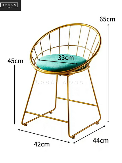 GOLDIE Modern Caged Back Vanity Chair