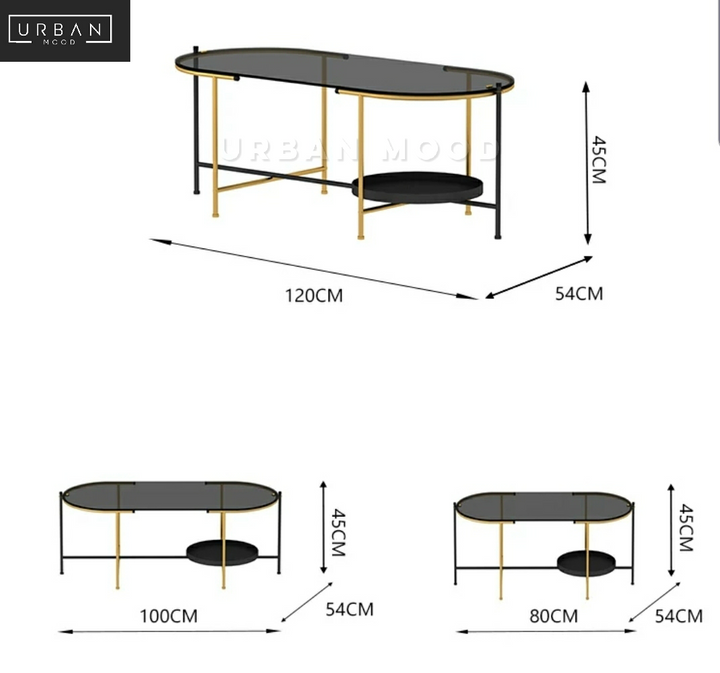 SAINTE Modern Glass Coffee Table