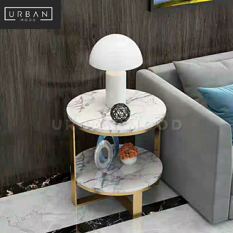 KENZIE Modern Marble Side Table