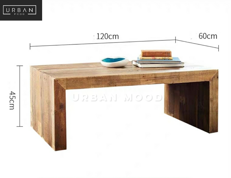 CONNELL Rustic Solid Wood Coffee Table