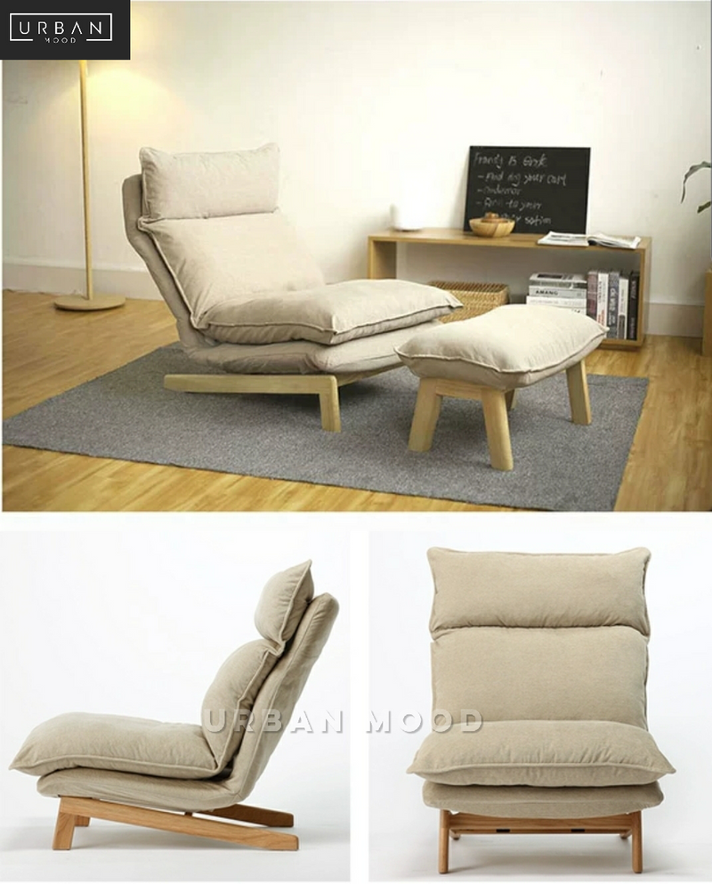 FUJI Scandinavian Fabric Recliner Armchair