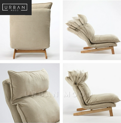 FUJI Scandinavian Fabric Recliner Armchair