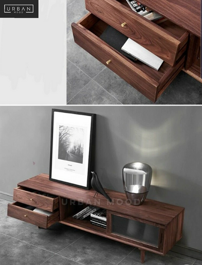 PIONEER Rustic Solid Wood TV Console