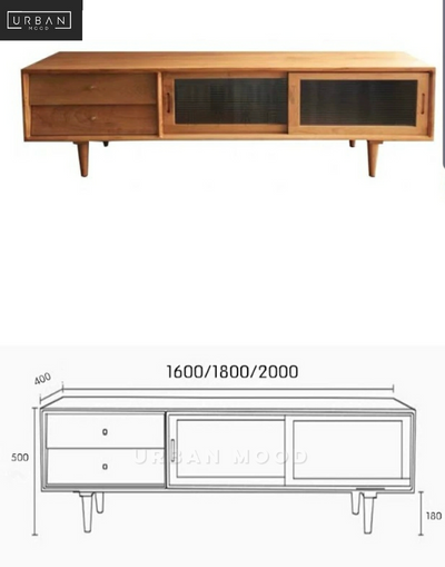 PIONEER Rustic Solid Wood TV Console