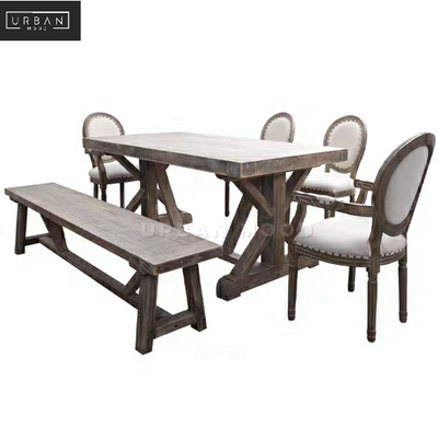 ROSSA Vintage Distressed Dining Table & Chairs
