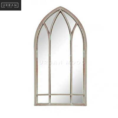 BETHEL Vintage Arch Window Wall Mirror