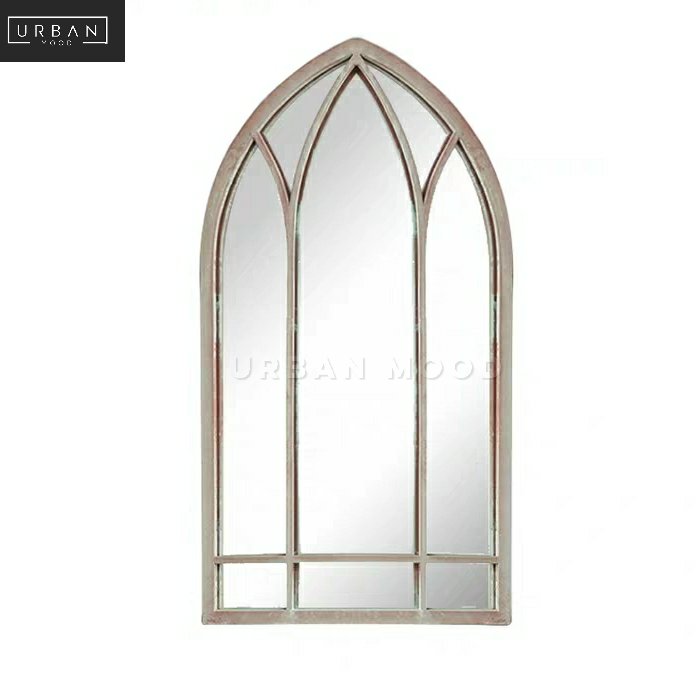 BETHEL Vintage Arch Window Wall Mirror