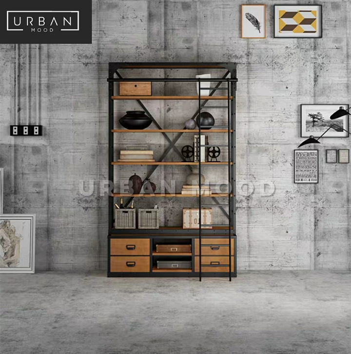 AUROR Industrial Metal Library Shelf