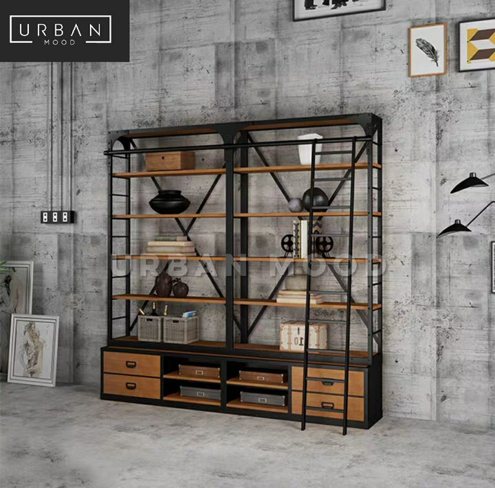 AUROR Industrial Metal Library Shelf