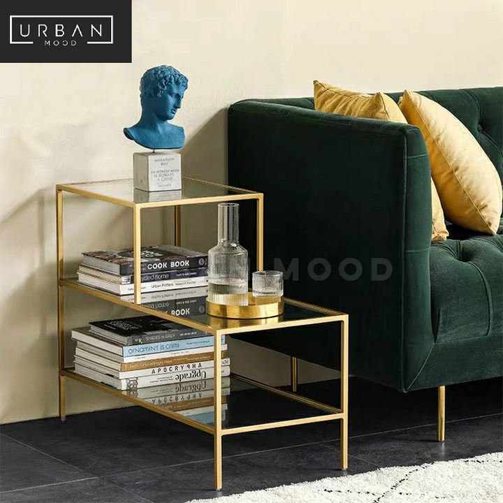 LYNETTE Modern Glass Side Table