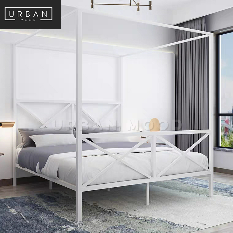 BARD Modern Industrial Canopy Bedframe