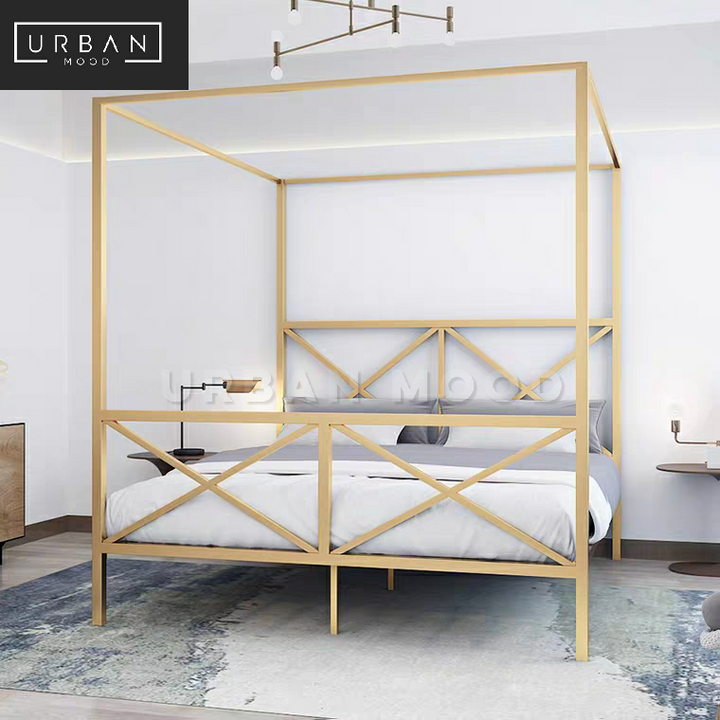 BARD Modern Industrial Canopy Bedframe