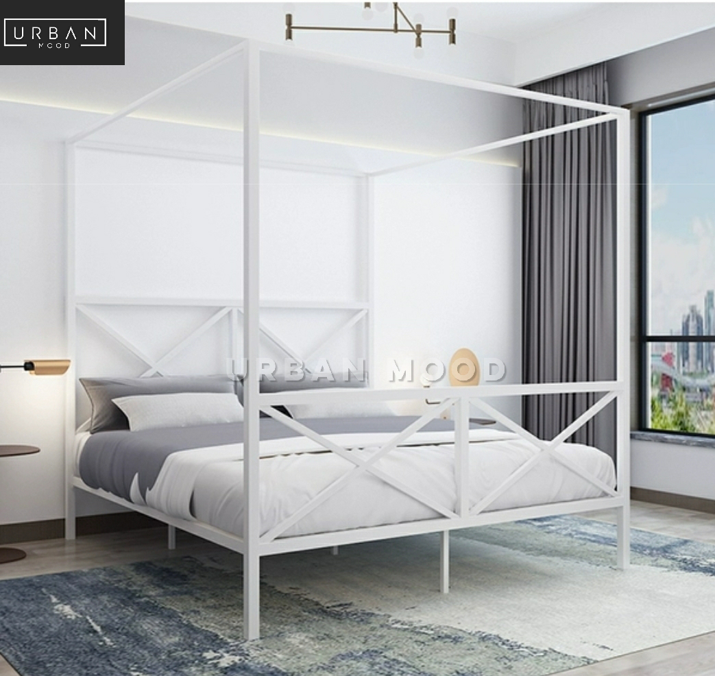 BARD Modern Industrial Canopy Bedframe