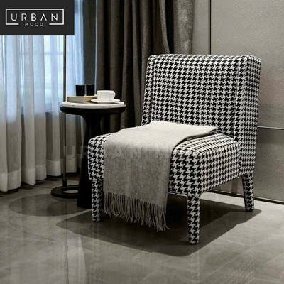 HUME Modern Houndstooth Armchair