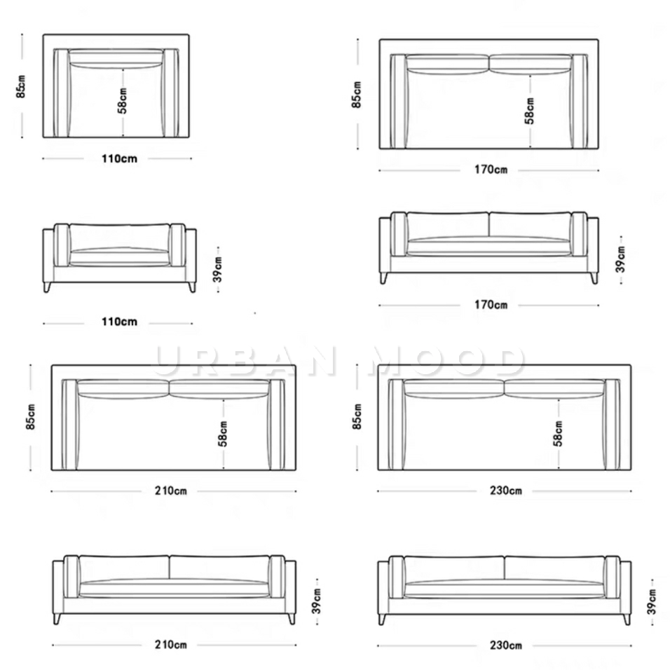 STRATO Modern Fabric Sofa