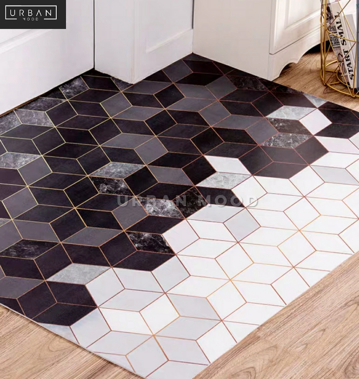 SLATE Modern Hexagon Entryway Floor Rug