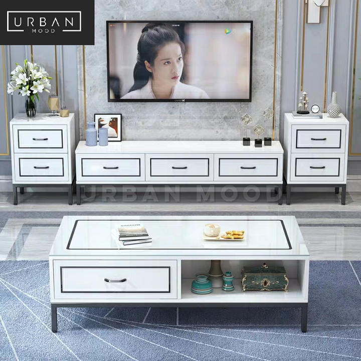 KIN Modern Victorian TV Console & Coffee Table